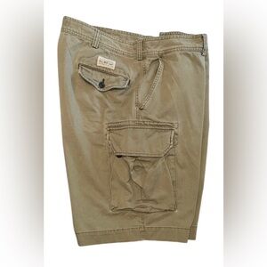 Polo Ralph Lauren Cargo Shorts Mens 42 Faded Khaki Button Pockets Cotton 10” Ins